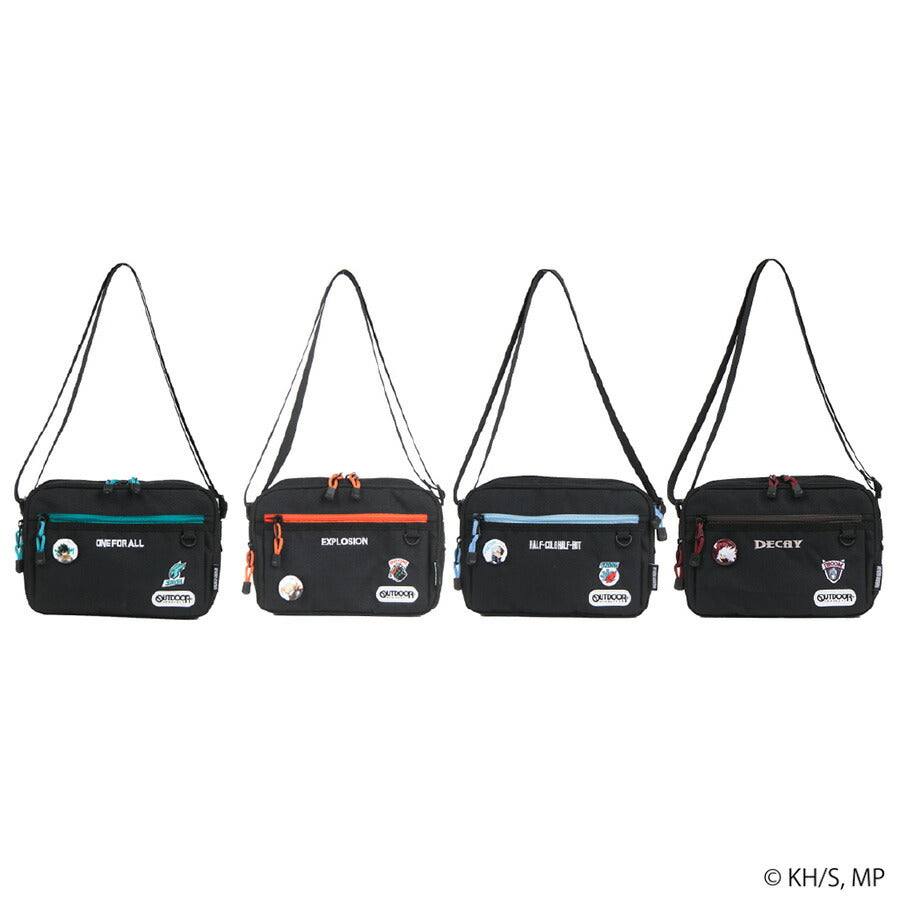 【クリックポスト/時間指定不可】【outdoor products】ha01 僕のヒーローアカデミア 缶バッチ付きショルダー 緑谷出久 爆豪勝己 轟焦凍 死柄木弔 ヒロアカ