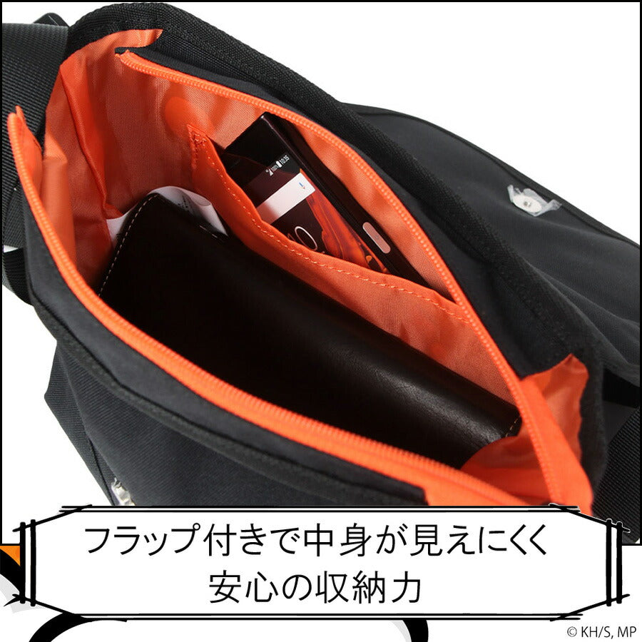 【レターパック配送/時間指定不可】【outdoor products】ha02 僕のヒーローアカデミア 缶バッチ付きフラップショルダー 緑谷出久 爆豪勝己 轟焦凍 死柄木弔