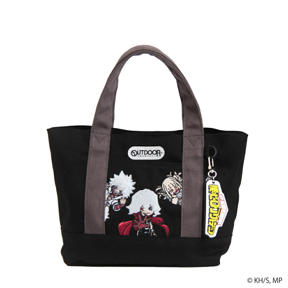 【クリックポスト/時間指定不可】【outdoor products】ha04 僕のヒーローアカデミア キーホルダー付きミニキャラトート 手持ち アニメ ヒロアカ ブラック
