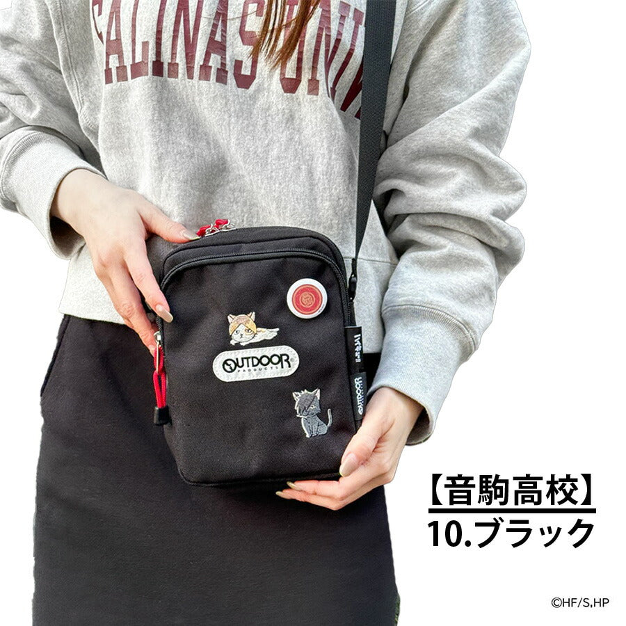 【OUTDOOR PRODUCTS】アウトドアプロダクツ ODHQ01 ハイキュー!! ミニショルダー 週刊少年ジャンプ バレー漫画 烏野高校 音駒高校 稲荷崎高校 オレンジ ブラック グレー ショルダーバッグ コラボ 買い物 お出かけ お揃い アニメ ヲタ活 小さめ プレゼント 誕生日