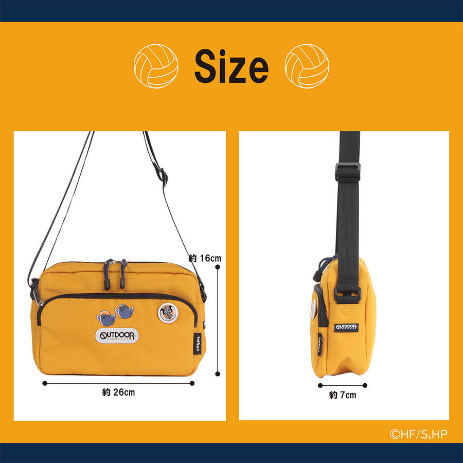 【クリックポスト/時間指定不可】【OUTDOOR PRODUCTS】hq07 ハイキュー ショルダーバッグ ODHQ03 斜め掛け キャラクター アニメ ユニセックス ギフト ブラック