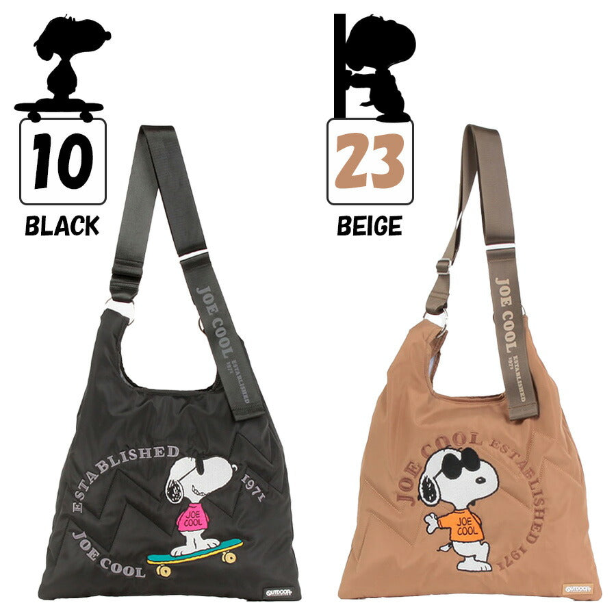 【OUTDOOR PRODUCTS】ODB021 ピーナッツ 2WAYショルダーバッグ レディース かばん 鞄 カバン バッグ アウトドアプロダクツ ブラック ベージュ カーキ ネイビー スヌーピー コラボ 使いやすい 普段使い おしゃれ かわいい
