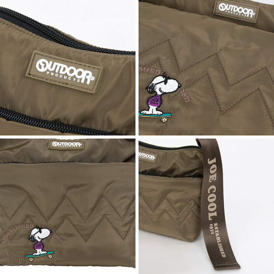 【OUTDOOR PRODUCTS】ODB022 ピーナッツ ミニショルダーバッグ レディース かばん 鞄 カバン バッグ アウトドアプロダクツ ブラック ベージュ カーキ ネイビー スヌーピー コラボ 使いやすい 普段使い おしゃれ かわいい