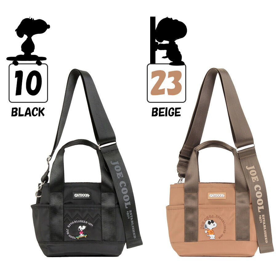 【OUTDOOR PRODUCTS】ODB024 ピーナッツ ミニトートバッグ かばん 鞄 カバン バッグ アウトドアプロダクツ ブラック ベージュ カーキ ネイビー スヌーピー コラボ 使いやすい 普段使い おしゃれ かわいい