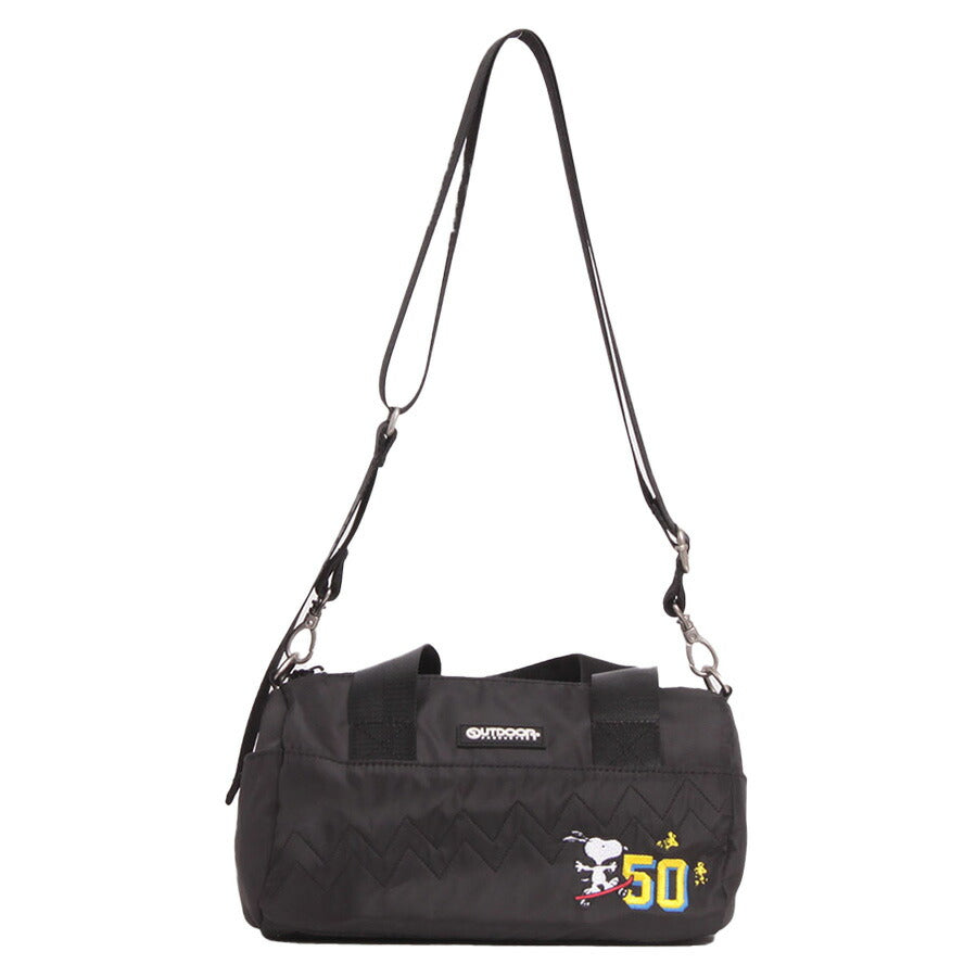 【クリックポスト/時間指定不可】【outdoor products】 odb027 ピーナッツ ロールボストン 斜め掛け かばん コラボ スヌーピー ユニセックス ギフト ブラック