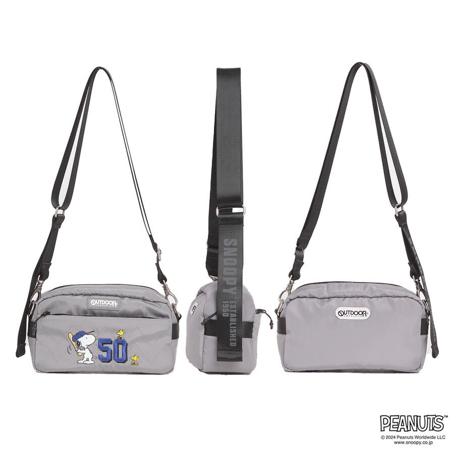 【クリックポスト/時間指定不可】【outdoor products】 odb030 ピーナッツ ショルダーバッグ 斜め掛け かばん コラボ スヌーピー ユニセックス ギフト ブラック