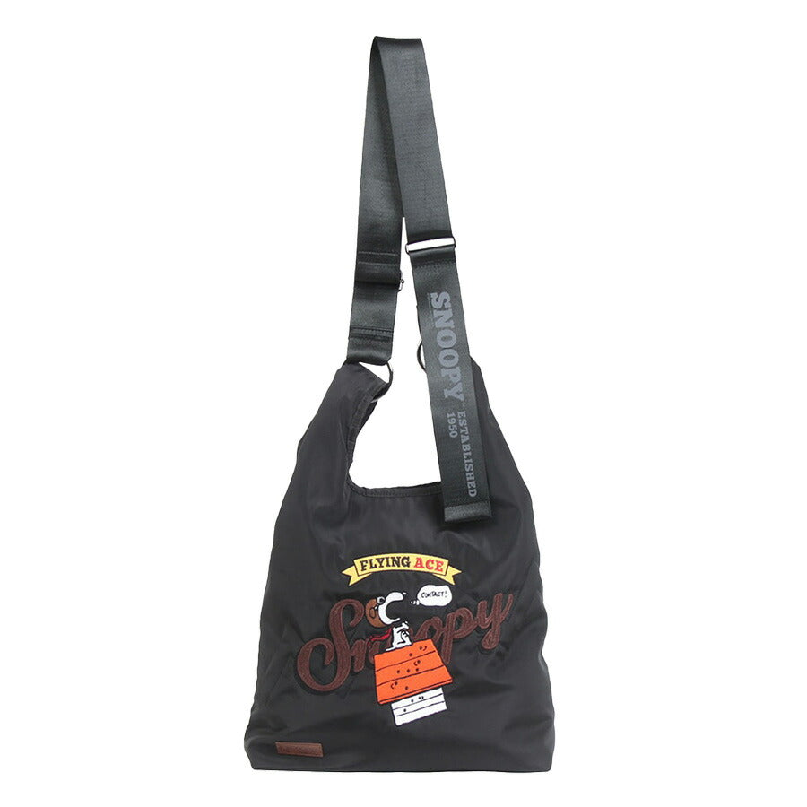 【outdoor products】odb032 ピーナッツ 2WAYショルダー 斜め掛け かばん キャラクター 使いやすい 普段使い かわいい レディース ギフト プレゼント ブラック