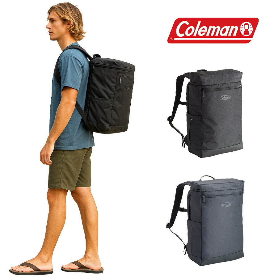 Coleman コールマン OUTBIZ アウトビズ OUTBIZ BOX アウトビズボックス リュック デイパック リュックサック デイパック バックパック リサイクルポリエステル メンズ レディース オールシーズン 全2色 ブラック グレー 送料無料 人気