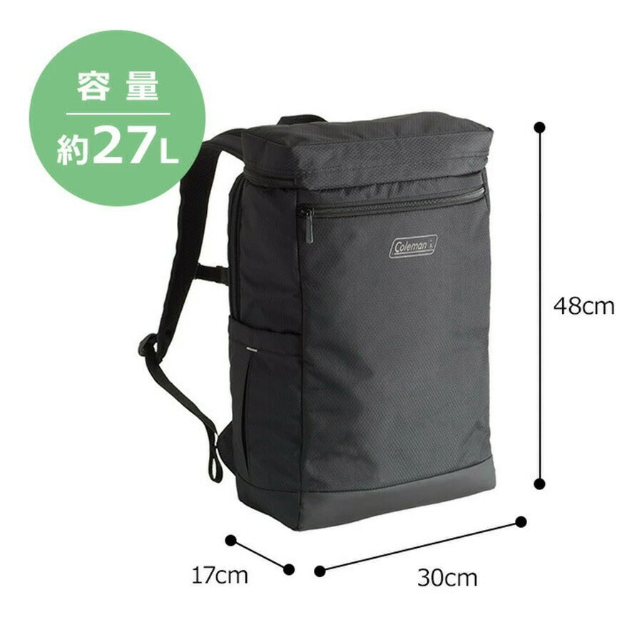 Coleman コールマン OUTBIZ アウトビズ OUTBIZ BOX アウトビズボックス リュック デイパック リュックサック デイパック バックパック リサイクルポリエステル メンズ レディース オールシーズン 全2色 ブラック グレー 送料無料 人気