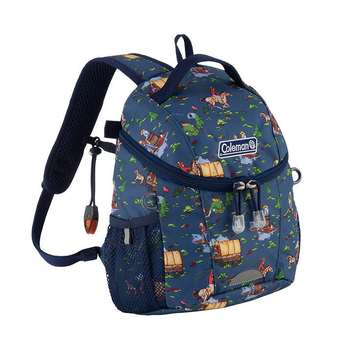 Coleman コールマン プチ キッズリュック petit キッズ リュックサック バックパック デイパック ロゴ ワンポイント 総柄 アウトドア 使いやすい チェストベルト リフレクター サイドポケット シンプル 小さめ 通園 通学 遠足 学童 習い事 塾 お出かけ