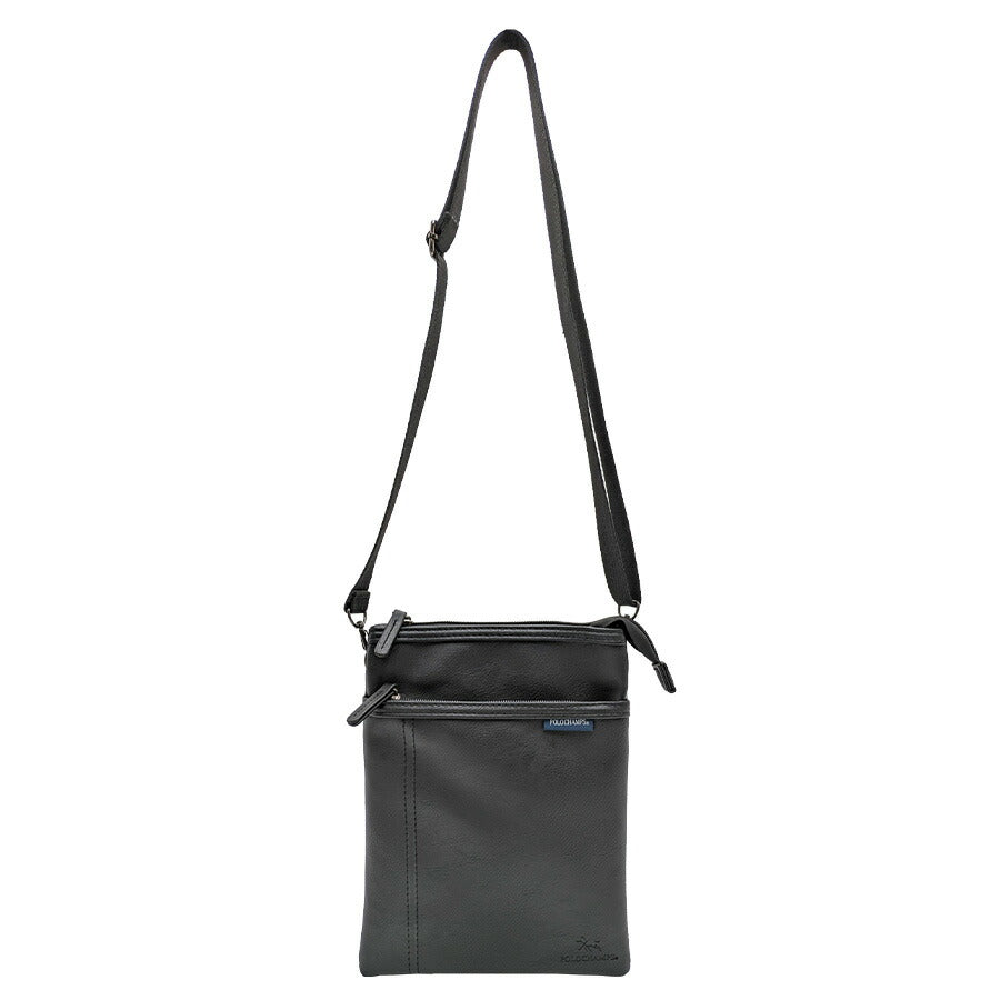 【POLOCHAMPS】 pcp102 ミニショルダー ショルダーバッグ 斜め掛け 使いやすい 普段使い コンパクト シンプル カジュアル ユニセックス プレゼント ブラック