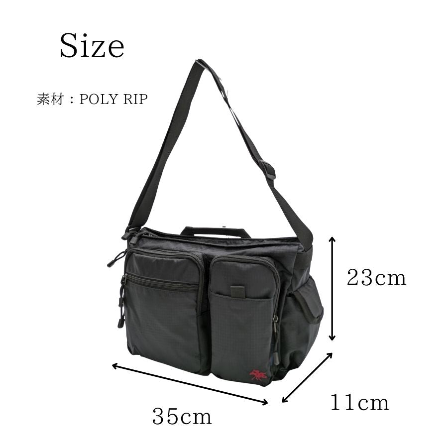 【POLO CHAMPS】 pcr102 マルチドラゴンショルダー 斜め掛け 鞄 かばん カバン バッグ 普段使い 使いやすい シンプル メンズ 父の日 ギフト プレゼント ブラック
