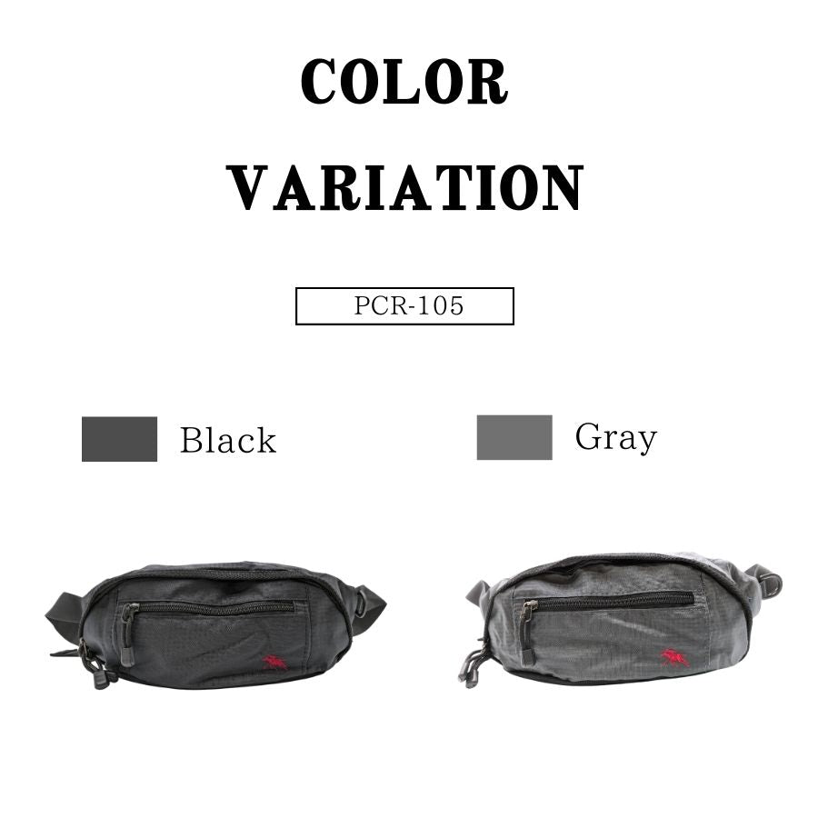 【レターパック配送/時間指定不可】【POLO CHAMPS】 pcr105 ウエストバッグ 斜め掛け かばん 使いやすい 普段使い メンズ 父の日 ギフト プレゼント ブラック