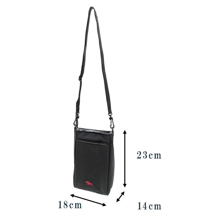 【クリックポスト/時間指定不可】【POLO CHAMPS】 pcw109 ポーチショルダー 斜め掛け かばん 使いやすい 普段使い シンプル カジュアル メンズ ギフト ブラック