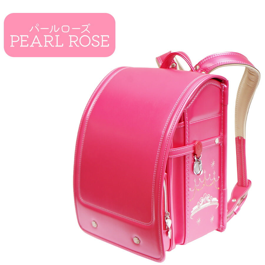 【Pretty Princess】1153 ランドセル かわいい A4ファイル対応 フィットちゃん背カン ブラウン ワンタッチロック プリティプリンセス Dカン 刺繍 反射 新入学 小学生 1年生 入学祝い ギフト プレゼント 孫 子供 女の子