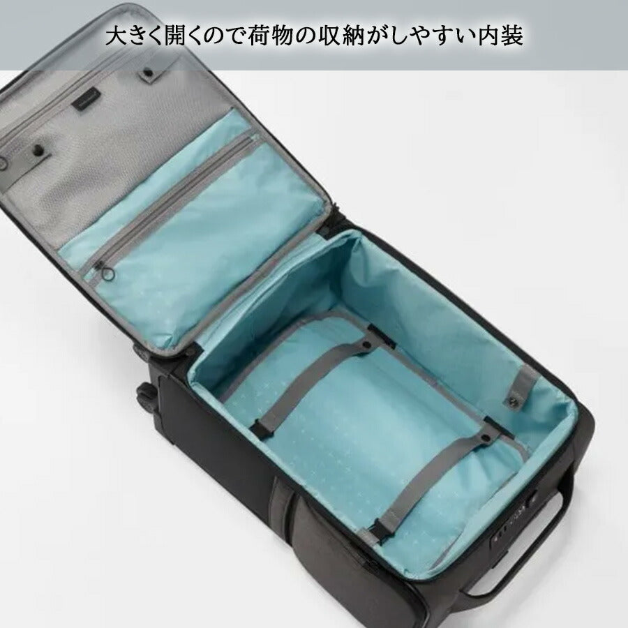 【PROTECA】 12101 アクトーイ2 キャリーケース35L スーツケース 機内持ち込み フロントオープン 日本製 プロテカ 1〜2泊 出張 旅行 ブラック ストッパー付き