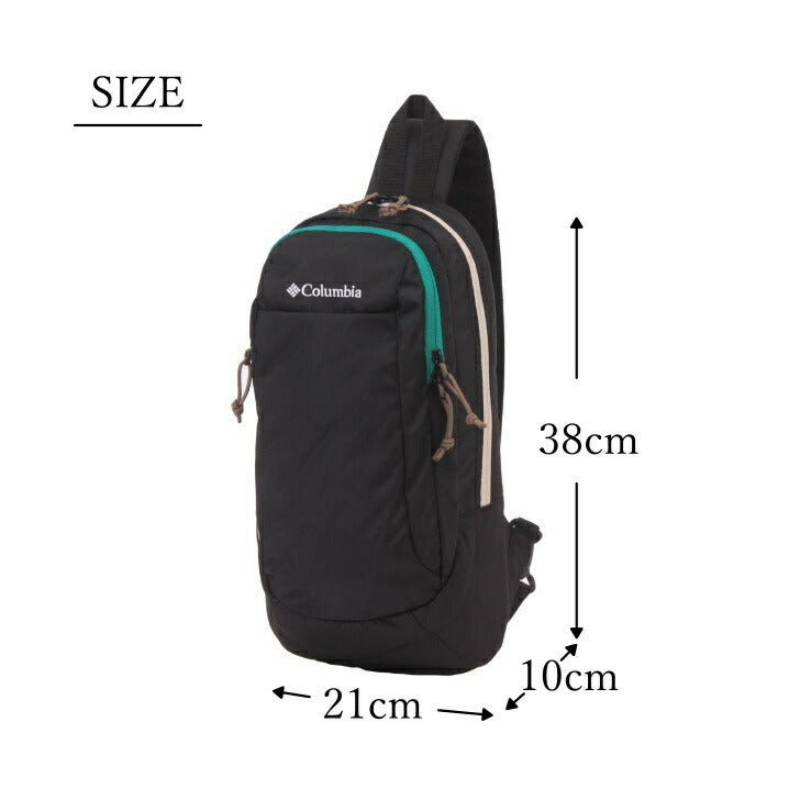 Columbia コロンビア PU8653 ボディバッグ オムニシールド THUNDER BRIDGE クロ グレー グリーン ワンショルダー バッグ アウトドア フェス 音楽イベント 旅行 お出かけ 買い物 レディース メンズ 男女兼用 プレゼント 贈り物 ブランド
