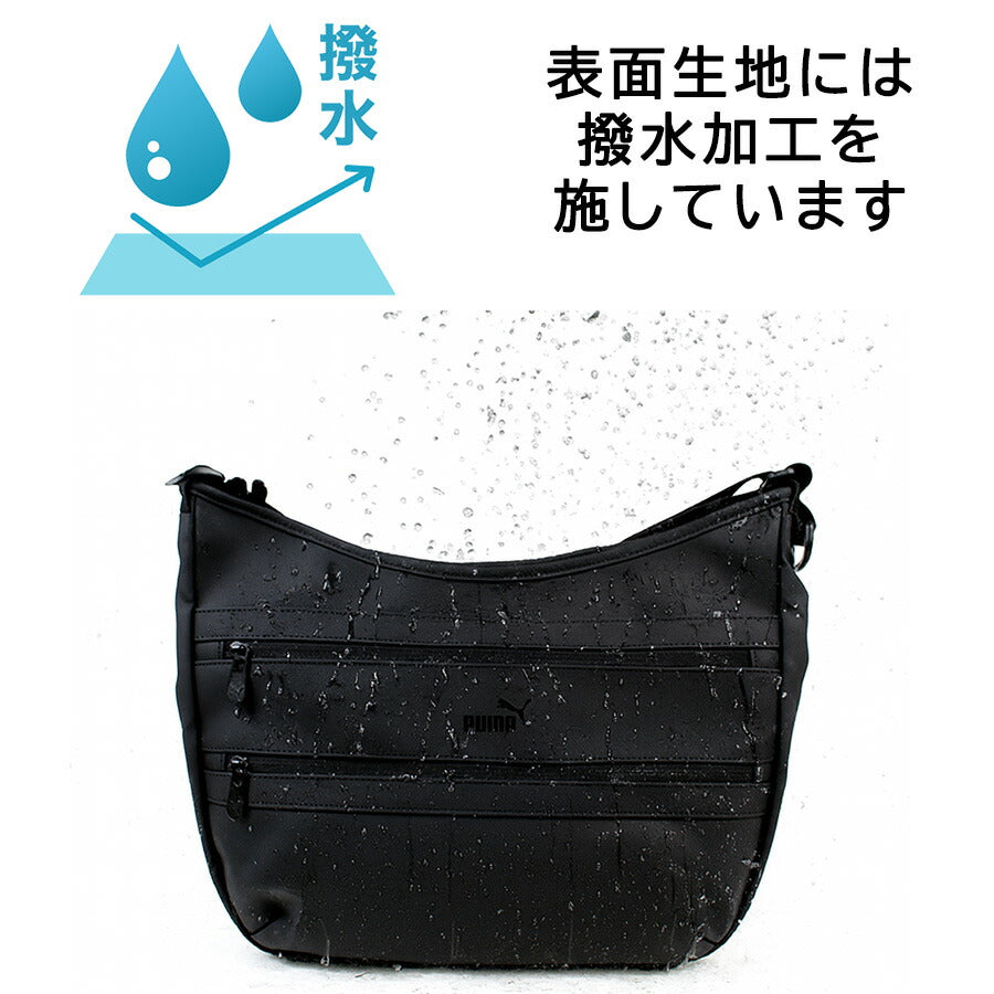 PUMA j20392 アクロス 船形ショルダーバッグ 斜め掛けバッグ 斜め掛け かばん 普段使い 撥水 軽量 通勤 通学 男女兼用 ユニセックス プレゼント ギフト ブラック