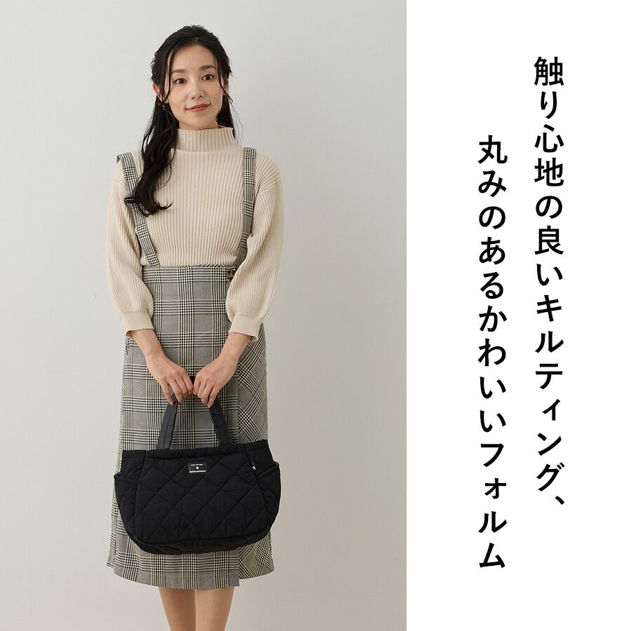【ROOTOTE】 1332 LT.デリ.パルーティ.Quilt- C トートバッグ 通勤 仕事 軽量 手持ち 仕切り付き 撥水 レディース おしゃれ かわいい プレゼント ブラック
