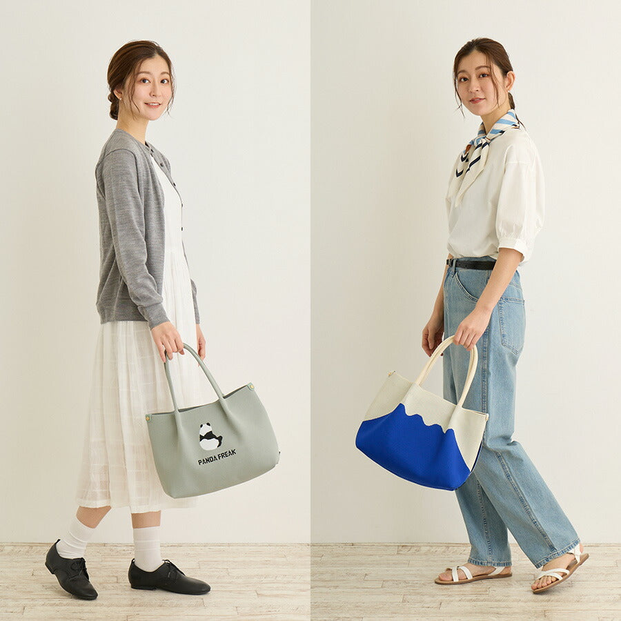 【ROOTOTE】 2486 CJ.デリ.ルフル Fuji-A Panda-A トートバッグ 軽量 使いやすい シンプル レディース ギフト ベージュ