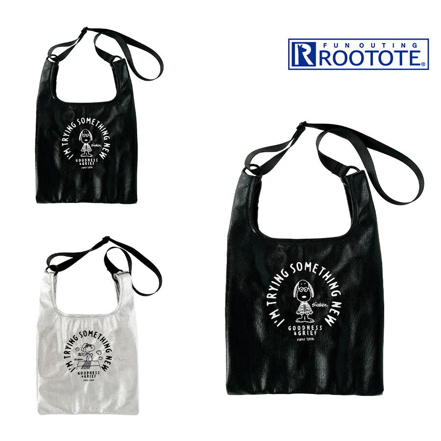 【クリックポスト/時間指定不可】【ROOTOTE】8447 IP.BS.メタリック.Peanuts-0Q トートバッグ スヌーピー かわいい 普段使い レディース ギフト ブラック