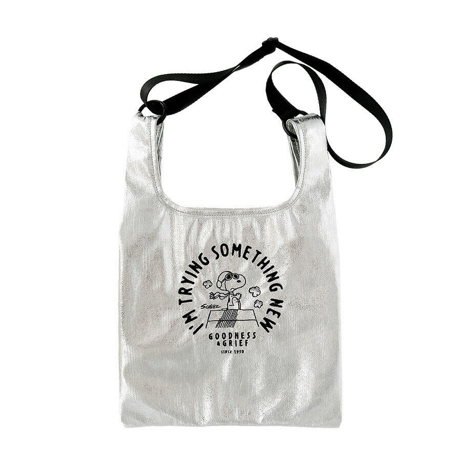 【クリックポスト/時間指定不可】【ROOTOTE】8447 IP.BS.メタリック.Peanuts-0Q トートバッグ スヌーピー かわいい 普段使い レディース ギフト ブラック