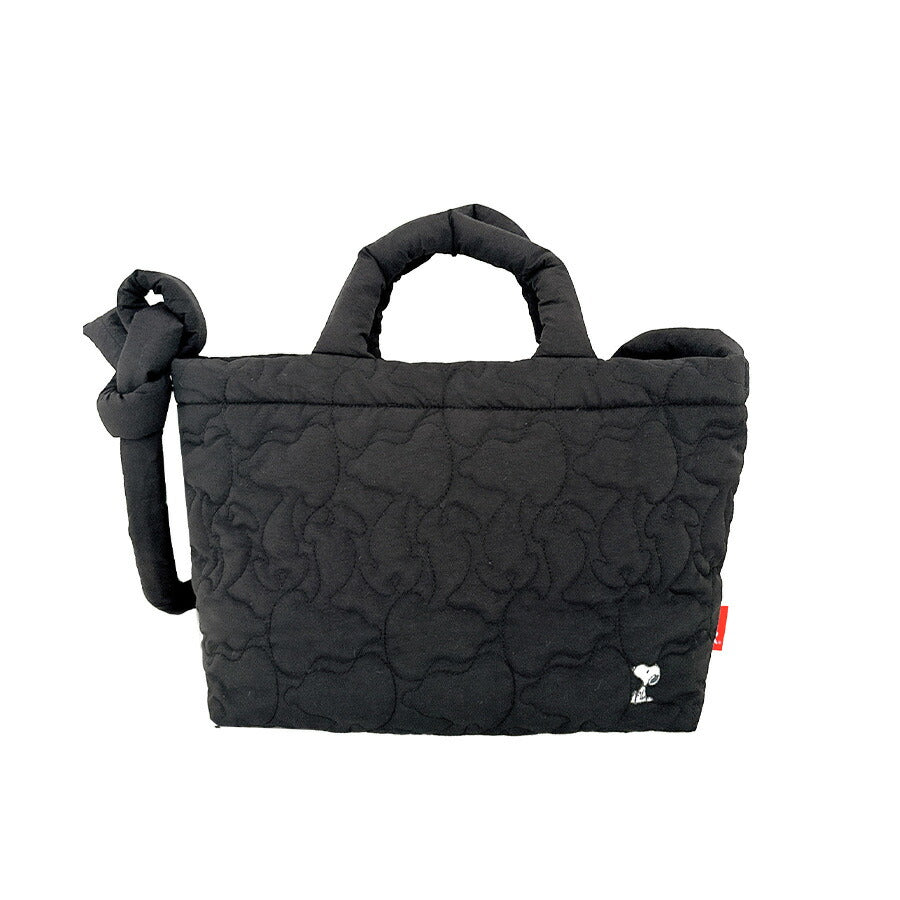 【ROOTOTE】8450 IP.BR.quilt.Peanuts-0N トートバッグ 斜め掛け 手持ち スヌーピー かわいい 普段使い 使いやすい レディース ギフト ブラック
