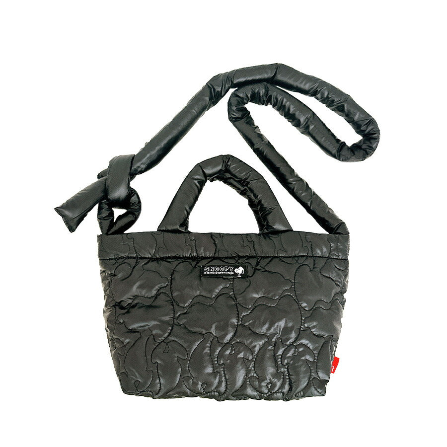 【ROOTOTE】8451 IP.デリ.quilt.Peanuts-0N トートバッグ 斜め掛け 手持ち スヌーピー かわいい 普段使い 使いやすい レディース ギフト ブラック