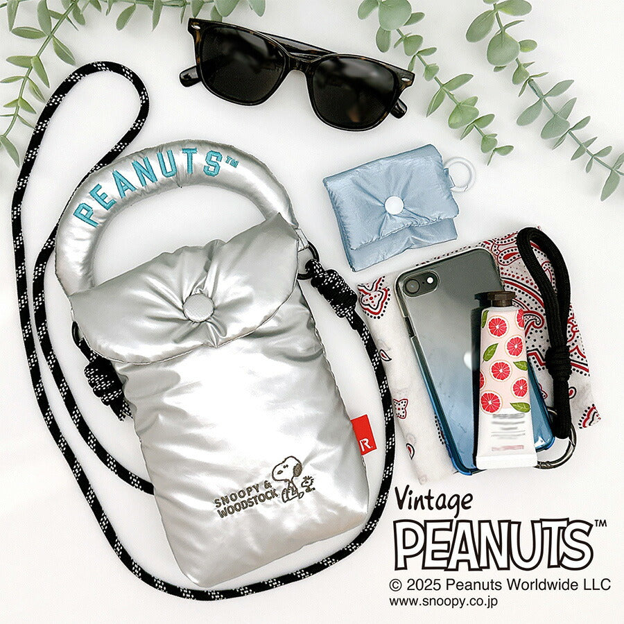 【クリックポスト/時間指定不可】【ROOTOTE】8452 IP.BR.Padded.Peanuts-0S 斜め掛け ショルダー スヌーピー かわいい 普段使い レディース ギフト ブラック