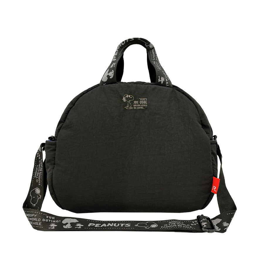 【ROOTOTE】8454 IP.BR.MedPadded.Peanuts-0S 斜め掛け ボストン ショルダー スヌーピー かわいい 普段使い 使いやすい レディース ギフト プレゼント ブラック
