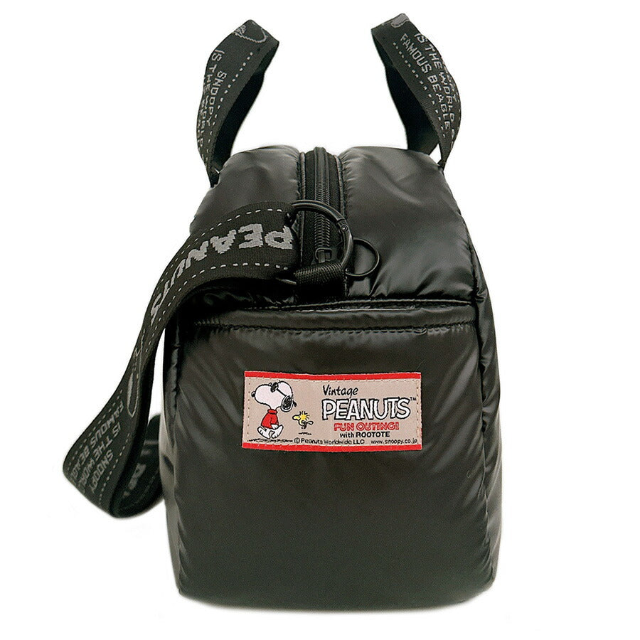 【レターパック配送/時間指定不可】【ROOTOTE】8455 IP.デリ.Padded.Peanuts-0S 斜め掛け ボストン ショルダー スヌーピー かわいい レディース ギフト ブラック