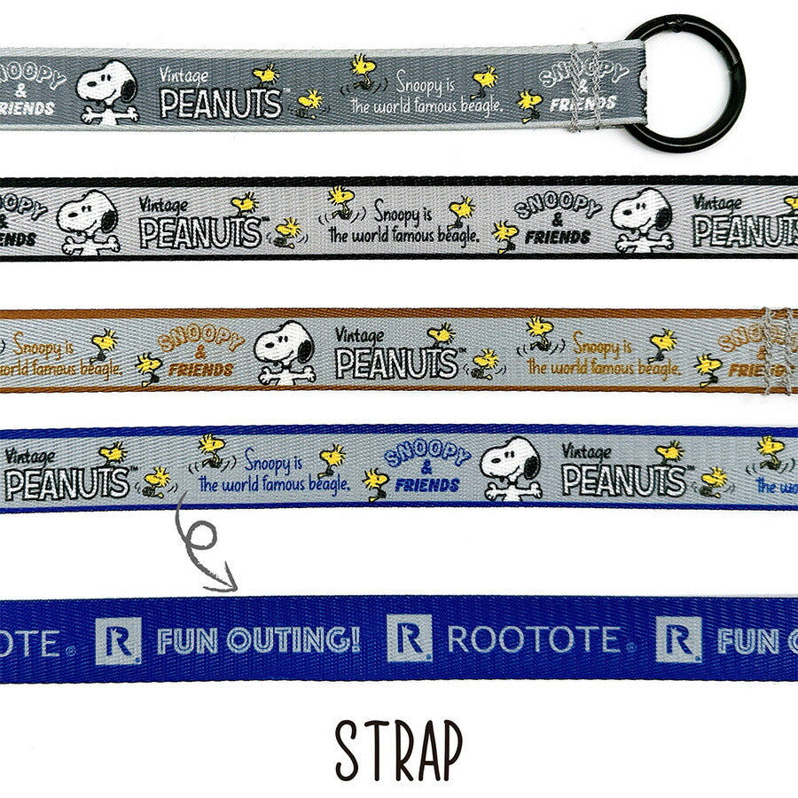 【クリックポスト/時間指定不可】【ROOTOTE】8459 IP.RSmid.Peanuts-0P エコバッグ 手持ち 斜め掛け スヌーピー かわいい レディース プレゼント ブラック