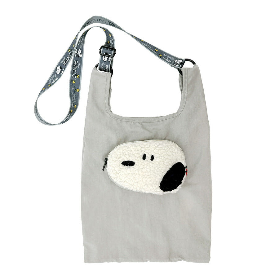 【クリックポスト/時間指定不可】【ROOTOTE】8459 IP.RSmid.Peanuts-0P エコバッグ 手持ち 斜め掛け スヌーピー かわいい レディース プレゼント ブラック