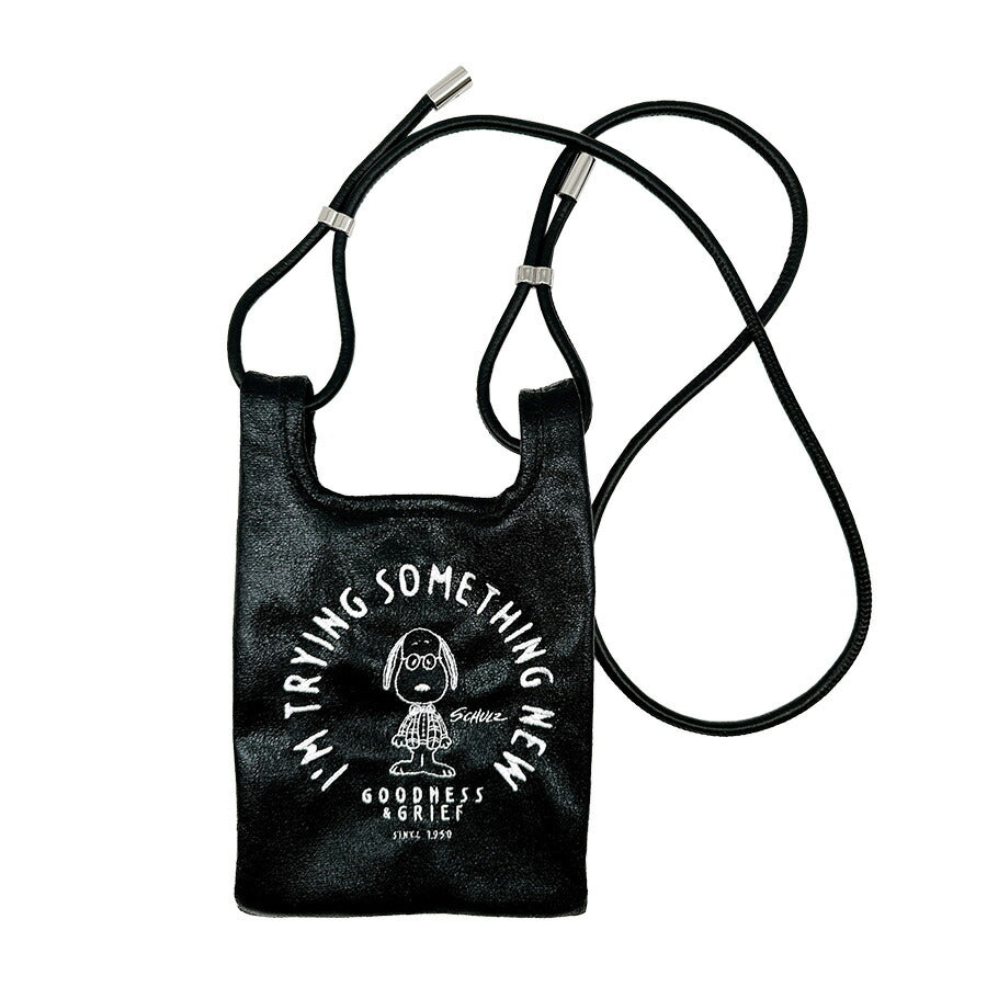 【クリックポスト/時間指定不可】【ROOTOTE】8460 IP.RSミニ.メタリック.Peanuts-0P エコバッグ 手持ち 斜め掛け スヌーピー レディース プレゼント ブラック