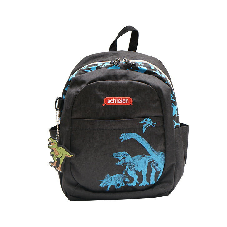 Schleich シュライヒ キッズリュック SC003 恐竜柄 リュック バックパック デイパック ティラノ ザウルス 恐竜 黄色 緑 赤 通園 通学 お泊り お出かけ お散歩 遠足 ピクニック 園児 保育園 幼稚園 お祝い 恐竜好き