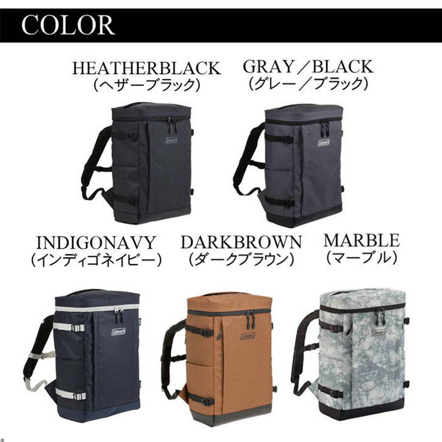 Coleman コールマン SHIELD25 シールド25 リュック バックパック 25L スクエア メンズ レディース シンプル カジュアル アウトドア 通学 学生 社会人 旅行 部活 合宿 習い事 ジム おしゃれ 人気 送料無料 バッグ 鞄