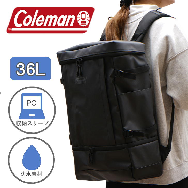 Coleman コールマン SHIELD35+2layer シールド35+2レイヤー リュック バックパック 36L スクエア メンズ レディース シンプル カジュアル アウトドア 通学 学生 社会人 旅行 部活 合宿 習い事 ジム おしゃれ 人気 送料無料 バッグ 鞄