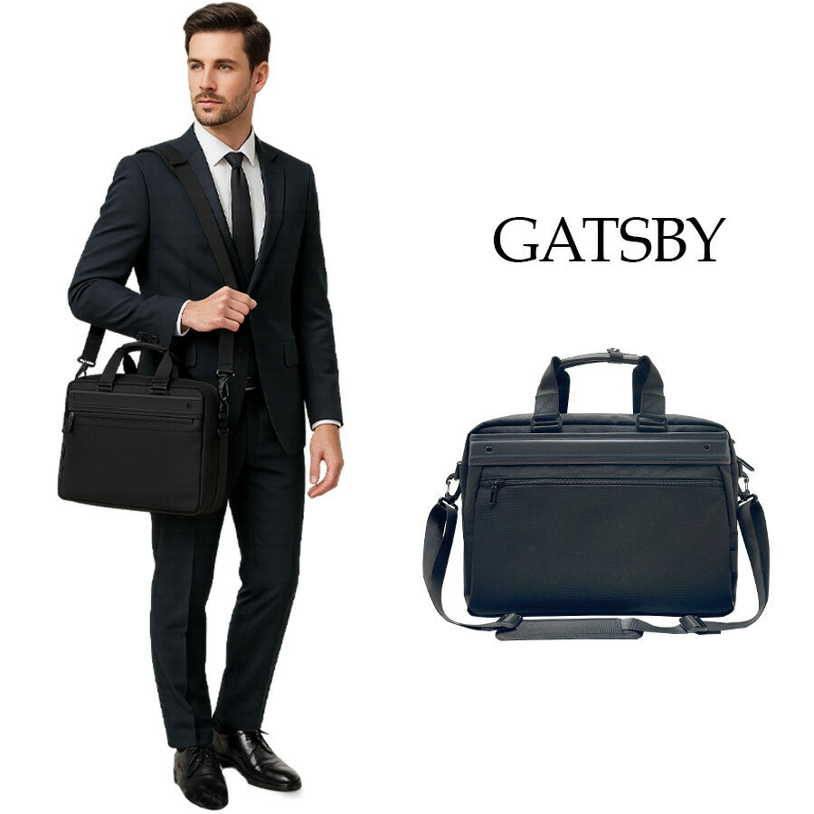 【当店オリジナルエコバッグプレゼント中!】【GATSBY】103-11032 ビジネスバッグ かばん カバン 鞄 バッグ 手持ち ショルダー 2WAY 日常 普段使い 使いやすい 便利 多機能 シンプル ギャッツビー ブラック おしゃれ ユニセックス 通勤 会社 営業