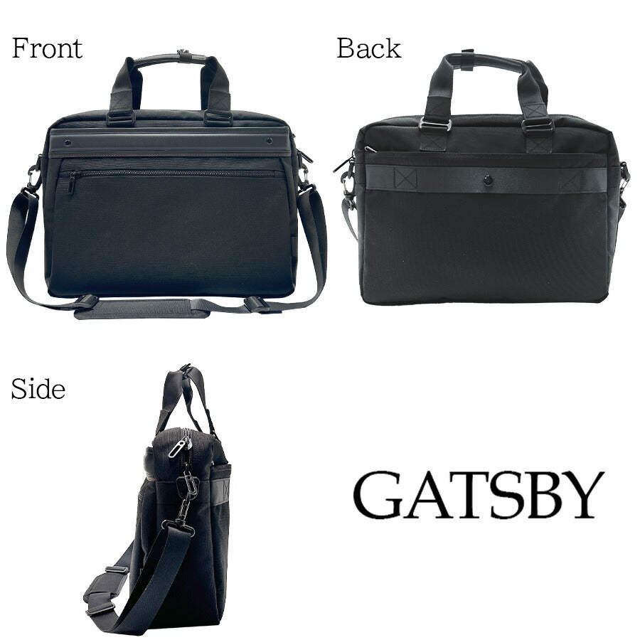 【当店オリジナルエコバッグプレゼント中!】【GATSBY】103-11032 ビジネスバッグ かばん カバン 鞄 バッグ 手持ち ショルダー 2WAY 日常 普段使い 使いやすい 便利 多機能 シンプル ギャッツビー ブラック おしゃれ ユニセックス 通勤 会社 営業