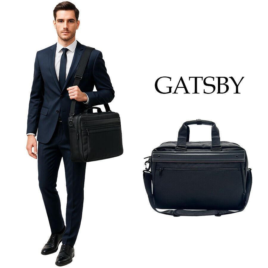 【当店オリジナルエコバッグプレゼント中!】【GATSBY】103-11033 3WAYビジネスバッグ かばん カバン 鞄 バッグ 手持ち ショルダー リュック 3WAY 日常 普段使い 使いやすい 便利 多機能 シンプル ギャッツビー ブラック おしゃれ ユニセックス 通勤 会社 営業