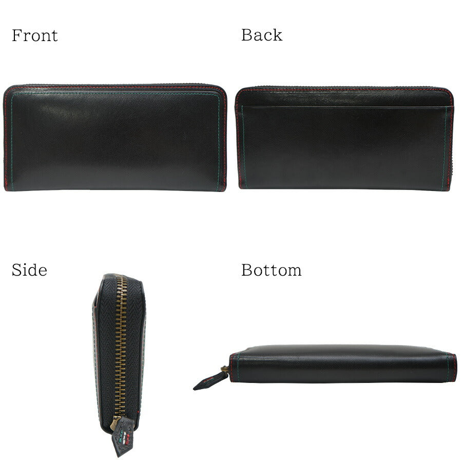 【STOROKE】760-704 ラウンドファスナー長財布 長財布 財布 さいふ サイフ 便利 大容量 ストローク ブラック ネイビー チョコ メンズ かっこいい おしゃれ 使いやすい 普段使い 牛革 父の日 敬老の日