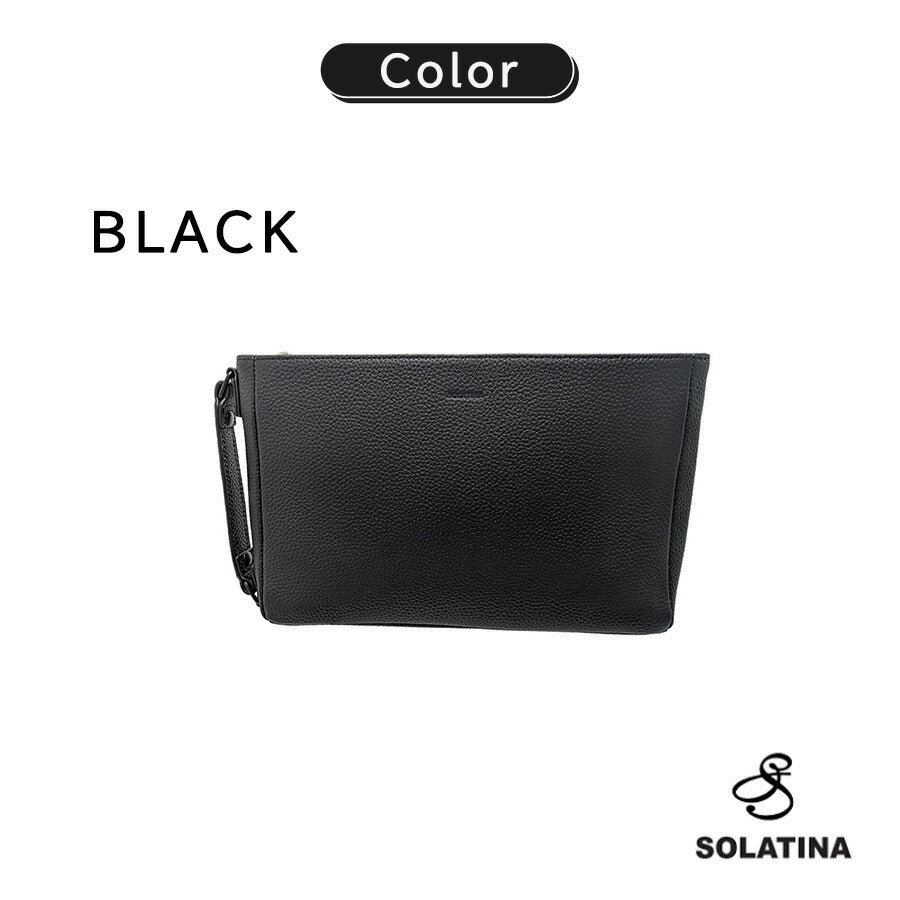 SOLATINA sbi-00011 3wayショルダーバッグ トートバッグ セカンドバッグ 肩掛け 手持ち 斜め掛け 牛革 本革 ユニセックス メンズ プレゼント ギフトブラック