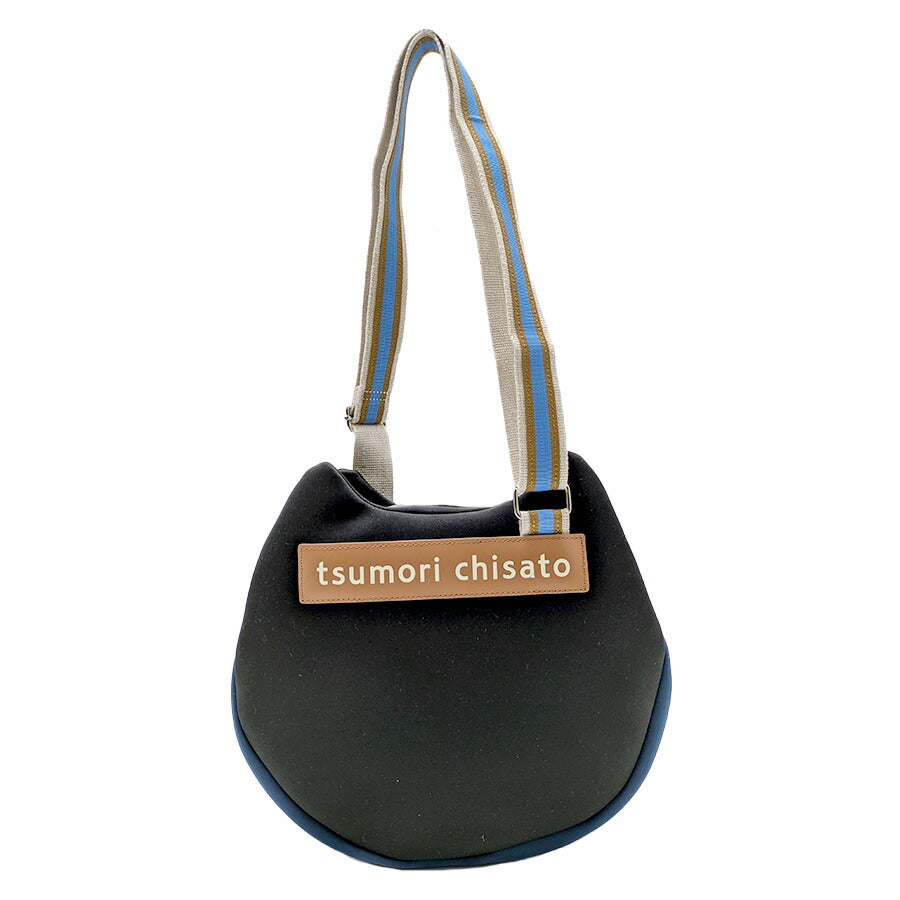 【tsumori chisato CARRY】 50795 ネコかおウレタン ショルダーバッグ 斜め掛け バイカラー かばん かわいい おしゃれ レディース 母の日 ギフト ブラック