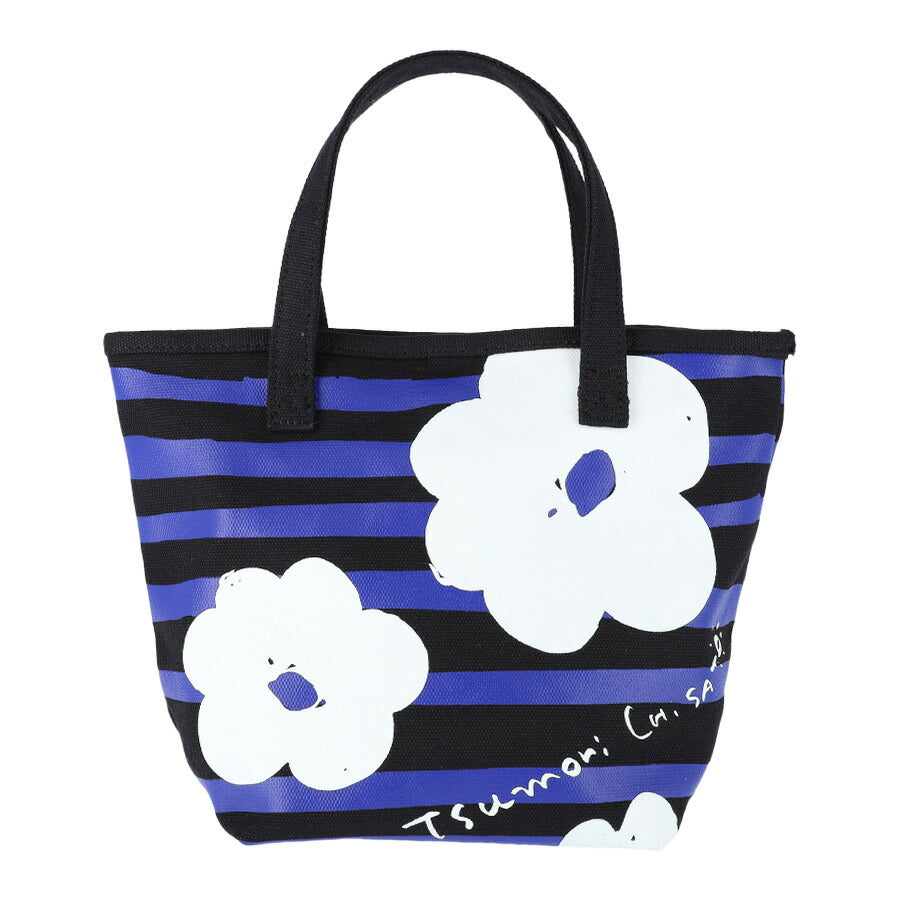 【レターパック配送/時間指定不可】【tsumori chisato CARRY】 50865 フラワーボーダートートバッグM 手持ち かばん レディース 母の日 ギフト ブラック