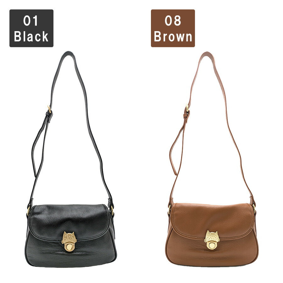 【tsumori chisato CARRY】 53451 NEWカリヤネコ ショルダーバッグ M 斜め掛け かばん カバン 鞄 レディース プレゼント ギフト 母の日 敬老の日 ブラック