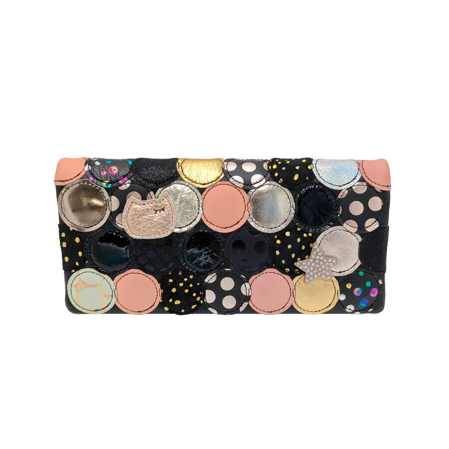 【tsumori chisato CARRY】57092 シンマルチドット 長財布 財布 さいふ サイフ ウォレット 日本製 普段使い レディース ギフト プレゼント ブラック 母の日