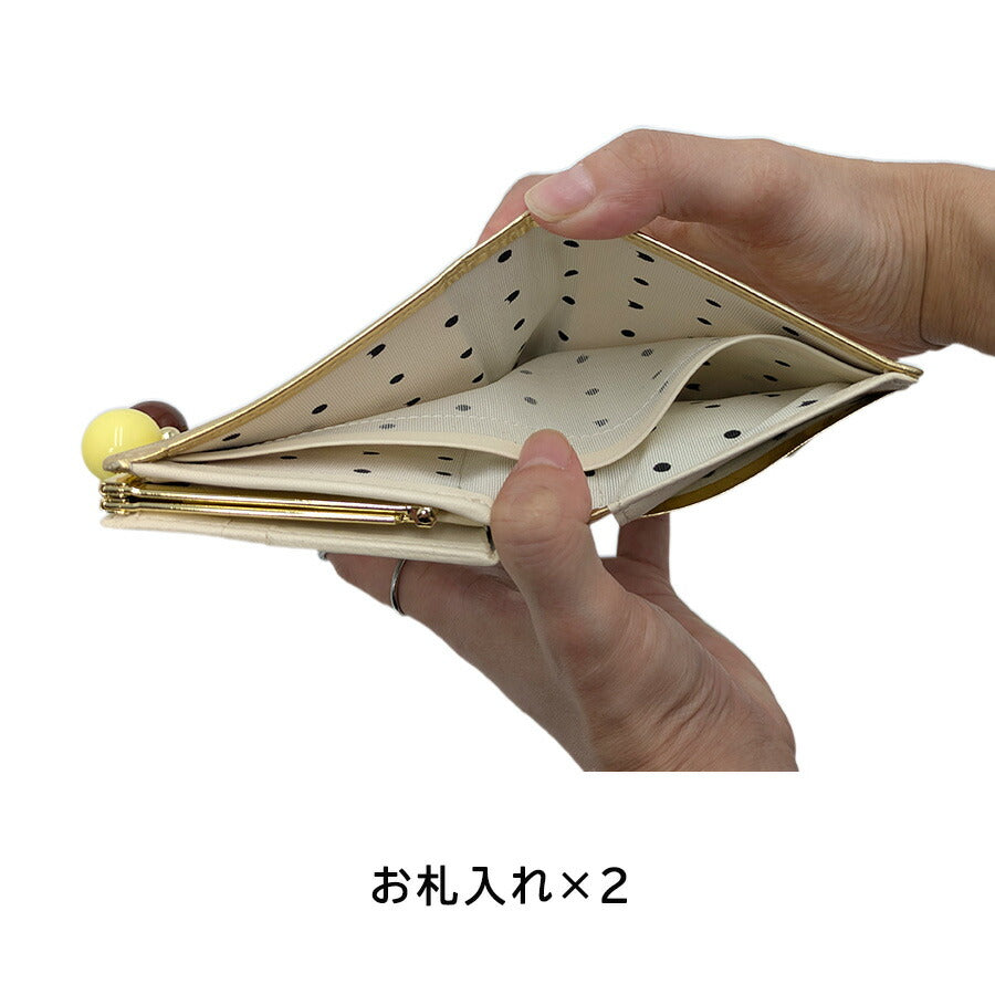 tsumorichisatoCARRY 57304 ズームドット がま口長財布 がま口財布 ウォレット 大容量 普段使い レディース プレゼント ギフト 母の日 日本製 一粒万倍 ブラック