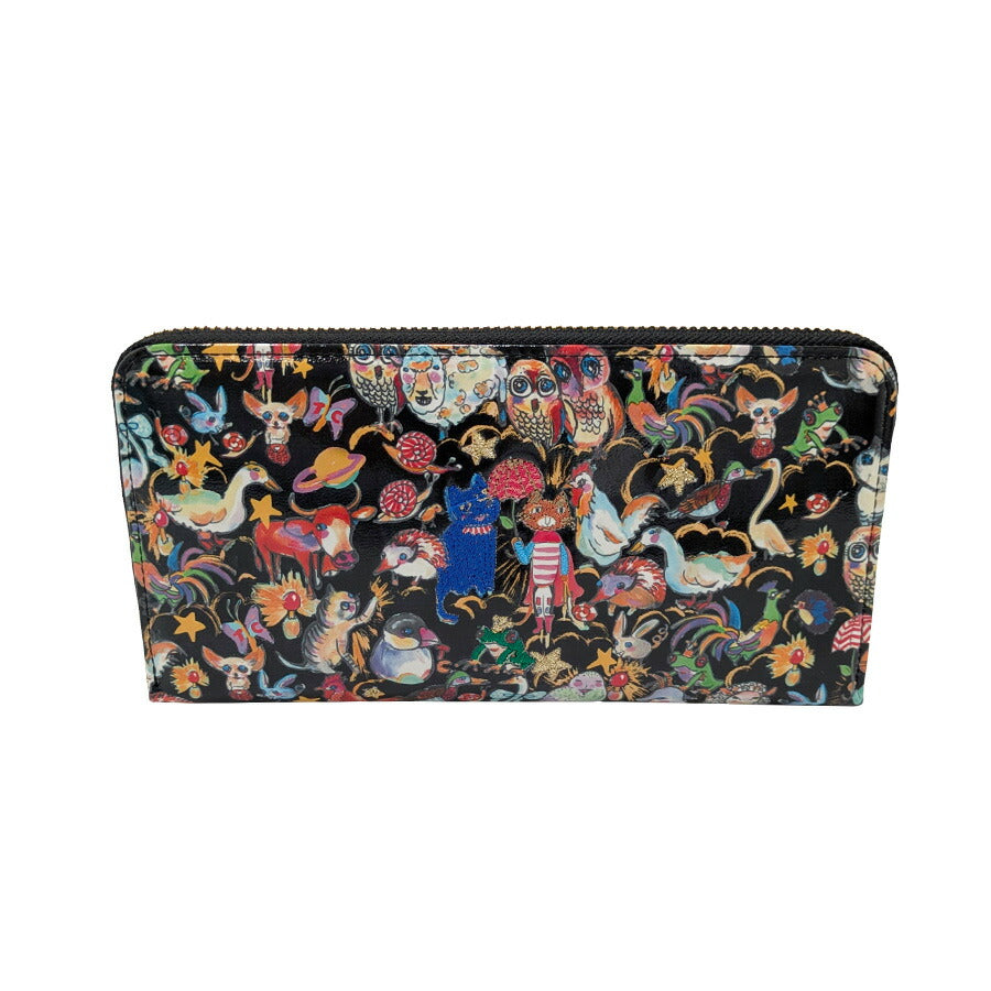 【tsumori tisato CARRY】57722 モリノドウブツ 長財布 ウォレット 使いやすい 普段使い 日本製 レディース ギフト プレゼント 母の日 敬老の日 ブラック