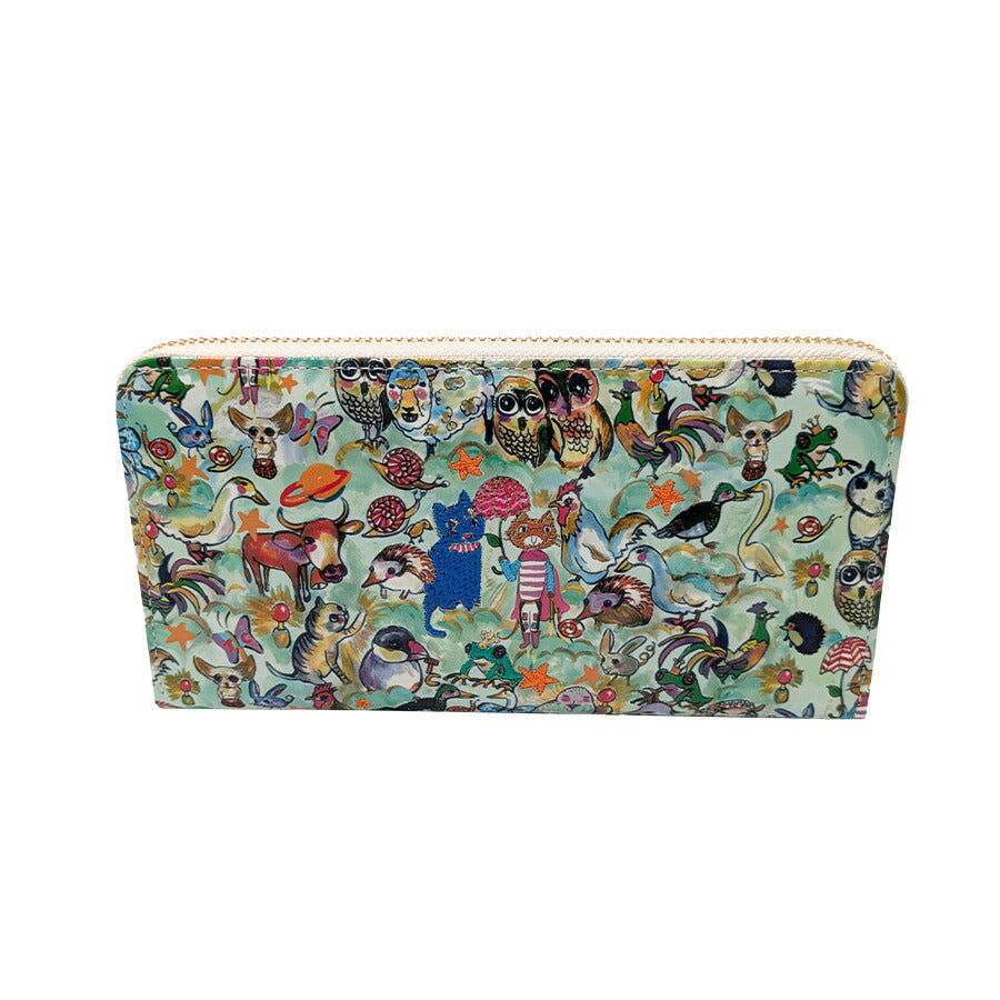 【tsumori tisato CARRY】57722 モリノドウブツ 長財布 ウォレット 使いやすい 普段使い 日本製 レディース ギフト プレゼント 母の日 敬老の日 ブラック