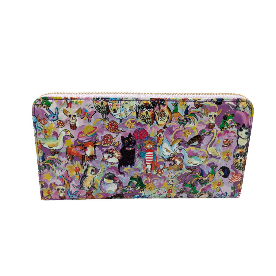 【tsumori tisato CARRY】57722 モリノドウブツ 長財布 ウォレット 使いやすい 普段使い 日本製 レディース ギフト プレゼント 母の日 敬老の日 ブラック
